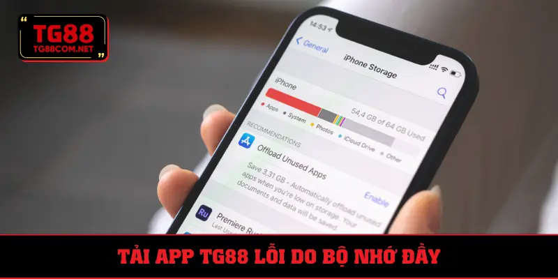 Cài đặt lỗi do bộ nhớ điện thoại